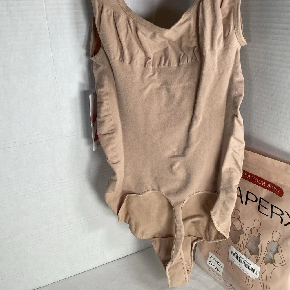 SHAPERX Bodysuit for Women Tummy Control Shapewear Seamless Sculpting Thong L/XL